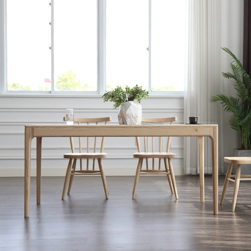 Modern 1/4/5 Pieces Dining Set Ash Wood Dining Table set with Windsor Chairs Clearhalo 'Dining Room Sets' 'Dining Tables & Seating' 'dining_room_set' 'furn' 'furn_dining_room_set' 'Furniture' 'furniture_dining_room_set' 'Kitchen & Dining Furniture' 'kitchen&dining_furn' 'kitchen' 4381665