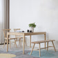 Modern 1/4/5 Pieces Dining Set Ash Wood Dining Table set with Windsor Chairs 4 Pieces: Table, 2 Chairs, 1 Bench Clearhalo 'Dining Room Sets' 'Dining Tables & Seating' 'dining_room_set' 'furn' 'furn_dining_room_set' 'Furniture' 'furniture_dining_room_set' 'Kitchen & Dining Furniture' 'kitchen&dining_furn' 'kitchen' 4381675