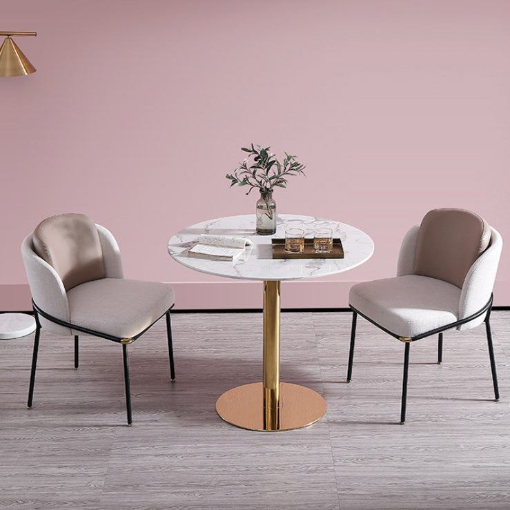 Modern 1/3/5 Pieces Dining Set Faux Marble Dining Table for Home Use 3 Pieces: Table, 2 Chairs Clearhalo 'Dining Room Sets' 'Dining Tables & Seating' 'dining_room_set' 'furn' 'furn_dining_room_set' 'Furniture' 'furniture_dining_room_set' 'Kitchen & Dining Furniture' 'kitchen&dining_furn' 'kitchen' 4381691