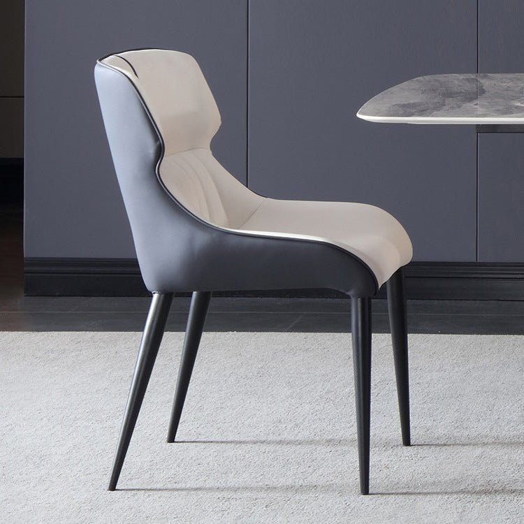 Industrial Home Arm Chair Wingback Metal Upholstered Dining Room Chair Clearhalo ' kitchen&dining_furn' 'Dining Chairs' 'Dining Tables & Seating' 'dining_chair' 'furn' 'furn_dining_chair' 'Furniture' 'furniture_dining_chair' 'Kitchen & Dining Furniture' 'kitchen' 4381707