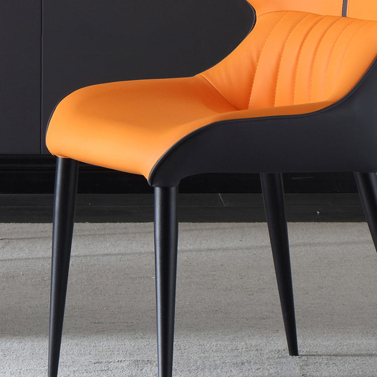 Industrial Home Arm Chair Wingback Metal Upholstered Dining Room Chair Clearhalo ' kitchen&dining_furn' 'Dining Chairs' 'Dining Tables & Seating' 'dining_chair' 'furn' 'furn_dining_chair' 'Furniture' 'furniture_dining_chair' 'Kitchen & Dining Furniture' 'kitchen' 4381711