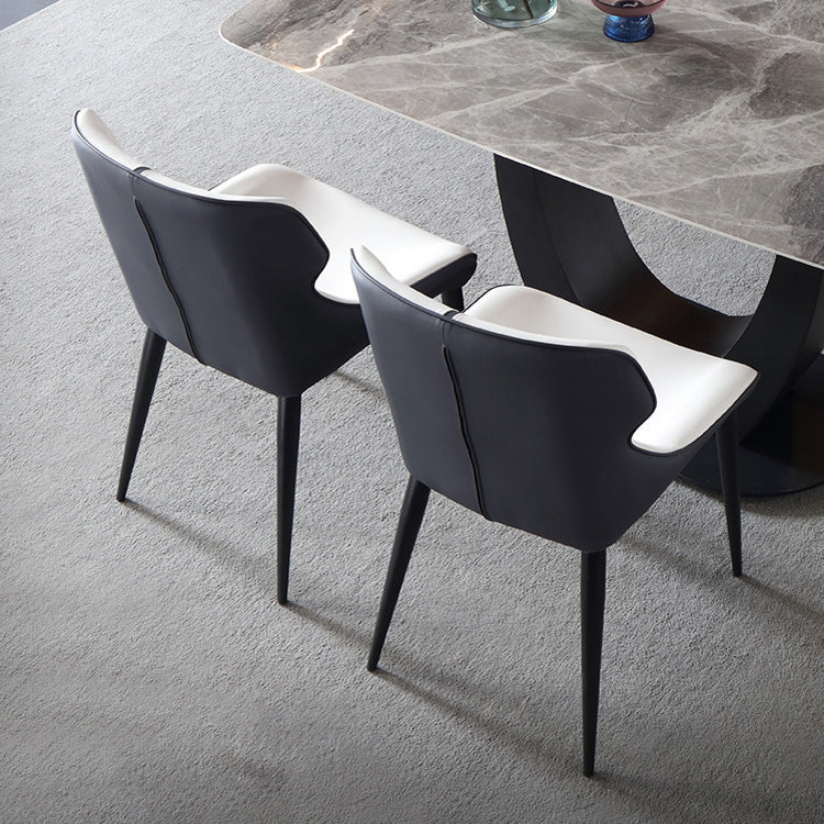 Industrial Home Arm Chair Wingback Metal Upholstered Dining Room Chair Clearhalo ' kitchen&dining_furn' 'Dining Chairs' 'Dining Tables & Seating' 'dining_chair' 'furn' 'furn_dining_chair' 'Furniture' 'furniture_dining_chair' 'Kitchen & Dining Furniture' 'kitchen' 4381712