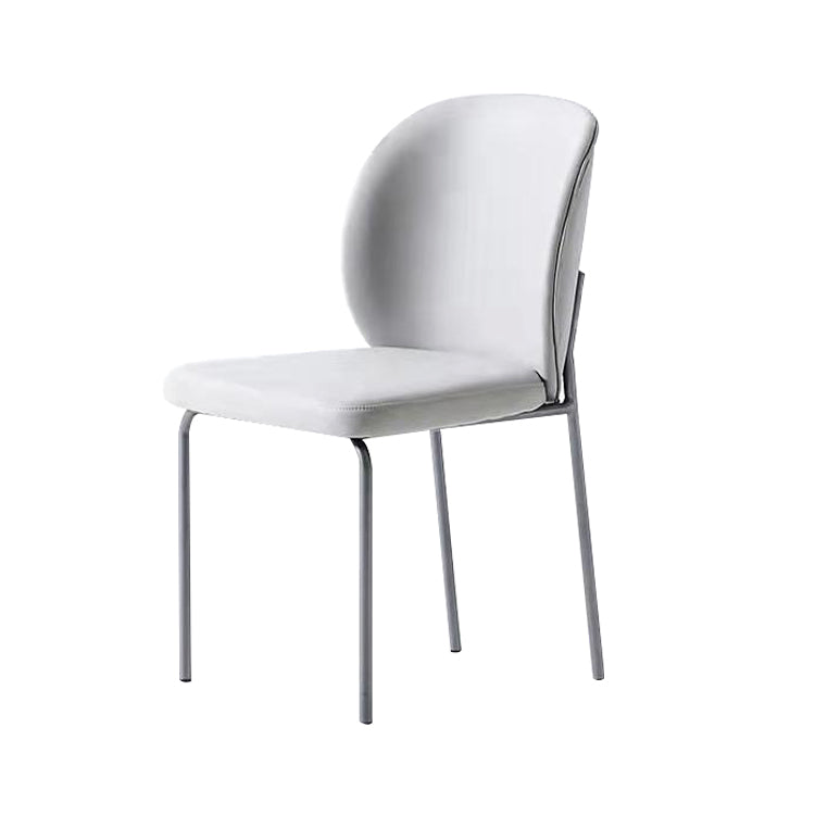 Contemporary Home Side Chair Wingback Metal Legs Upholstered Dining Room Chair Grey 1 Piece Clearhalo ' kitchen&dining_furn' 'Dining Chairs' 'Dining Tables & Seating' 'dining_chair' 'furn' 'furn_dining_chair' 'Furniture' 'furniture_dining_chair' 'Kitchen & Dining Furniture' 'kitchen' 4381715