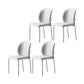 Contemporary Home Side Chair Wingback Metal Legs Upholstered Dining Room Chair Grey 4 Piece Set Clearhalo ' kitchen&dining_furn' 'Dining Chairs' 'Dining Tables & Seating' 'dining_chair' 'furn' 'furn_dining_chair' 'Furniture' 'furniture_dining_chair' 'Kitchen & Dining Furniture' 'kitchen' 4381718