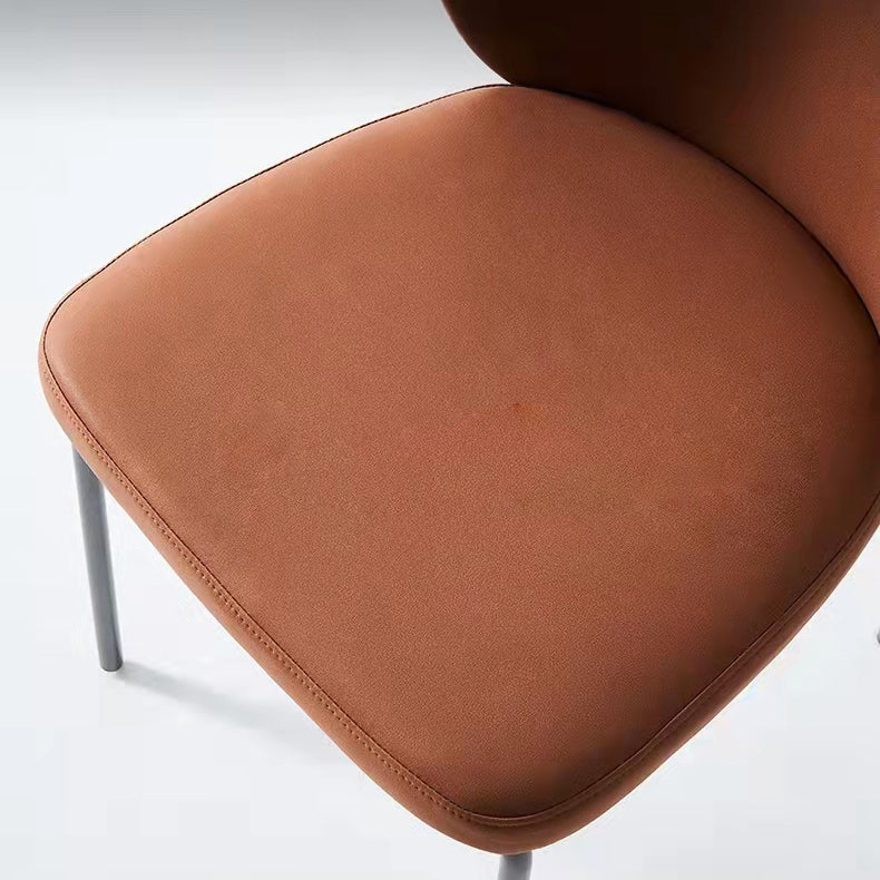 Contemporary Home Side Chair Wingback Metal Legs Upholstered Dining Room Chair Clearhalo ' kitchen&dining_furn' 'Dining Chairs' 'Dining Tables & Seating' 'dining_chair' 'furn' 'furn_dining_chair' 'Furniture' 'furniture_dining_chair' 'Kitchen & Dining Furniture' 'kitchen' 4381727