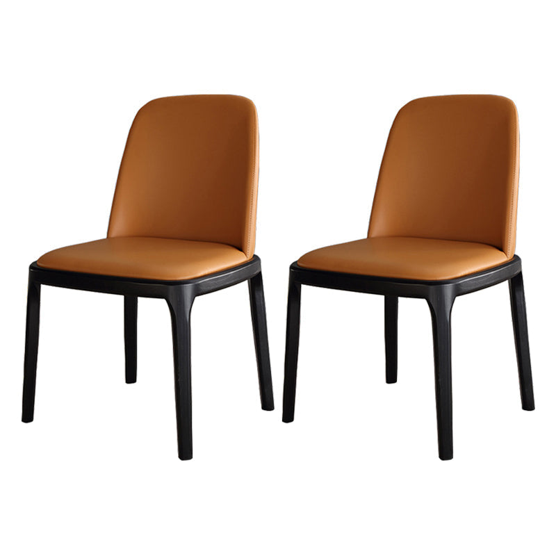 Indoor Industrial Side Chair Solid Back Wood Upholstered Dining Room Chair Orange 2 Piece Set Clearhalo ' kitchen&dining_furn' 'Dining Chairs' 'Dining Tables & Seating' 'dining_chair' 'furn' 'furn_dining_chair' 'Furniture' 'furniture_dining_chair' 'Kitchen & Dining Furniture' 'kitchen' 4381731