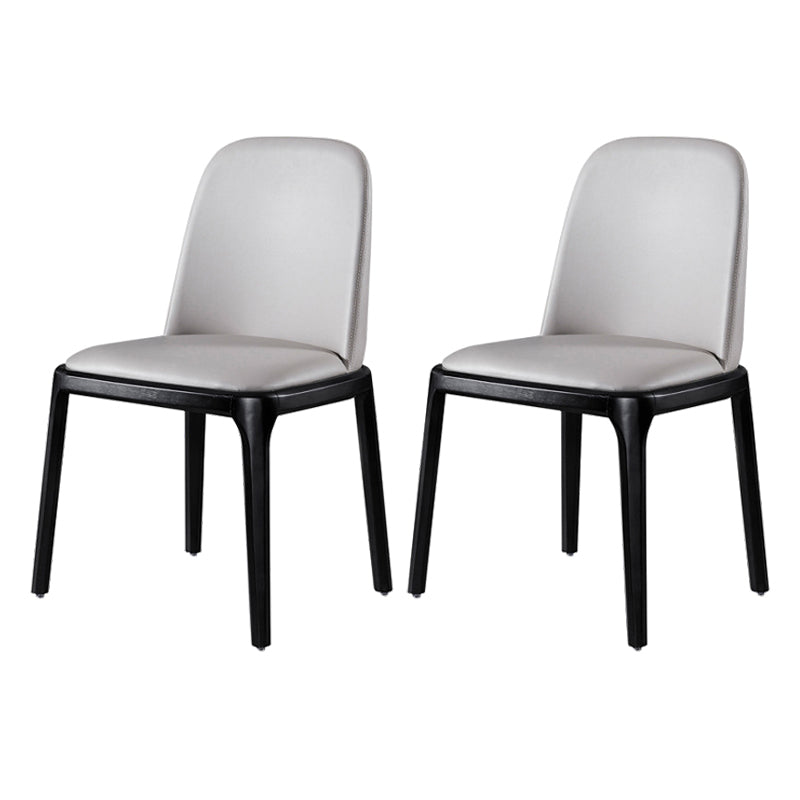 Indoor Industrial Side Chair Solid Back Wood Upholstered Dining Room Chair Light Gray 2 Piece Set Clearhalo ' kitchen&dining_furn' 'Dining Chairs' 'Dining Tables & Seating' 'dining_chair' 'furn' 'furn_dining_chair' 'Furniture' 'furniture_dining_chair' 'Kitchen & Dining Furniture' 'kitchen' 4381732