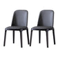 Indoor Industrial Side Chair Solid Back Wood Upholstered Dining Room Chair Dark Gray 2 Piece Set Clearhalo ' kitchen&dining_furn' 'Dining Chairs' 'Dining Tables & Seating' 'dining_chair' 'furn' 'furn_dining_chair' 'Furniture' 'furniture_dining_chair' 'Kitchen & Dining Furniture' 'kitchen' 4381734
