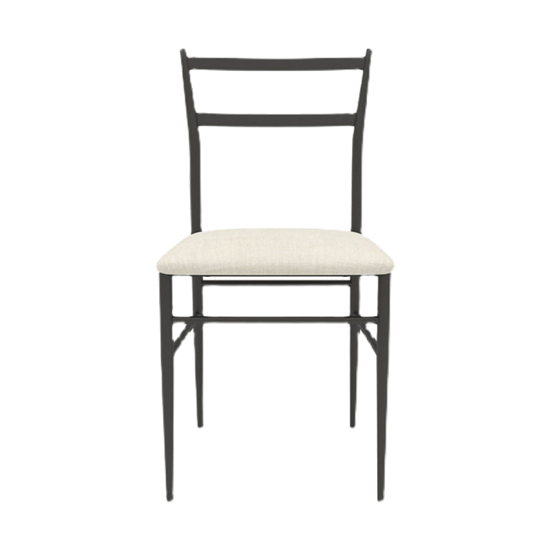 Upholstered Armless Dining Chairs Ladder Back Side Chairs with Metal Legs Clearhalo ' kitchen&dining_furn' 'Dining Chairs' 'Dining Tables & Seating' 'dining_chair' 'furn' 'furn_dining_chair' 'Furniture' 'furniture_dining_chair' 'Kitchen & Dining Furniture' 'kitchen' 4381780