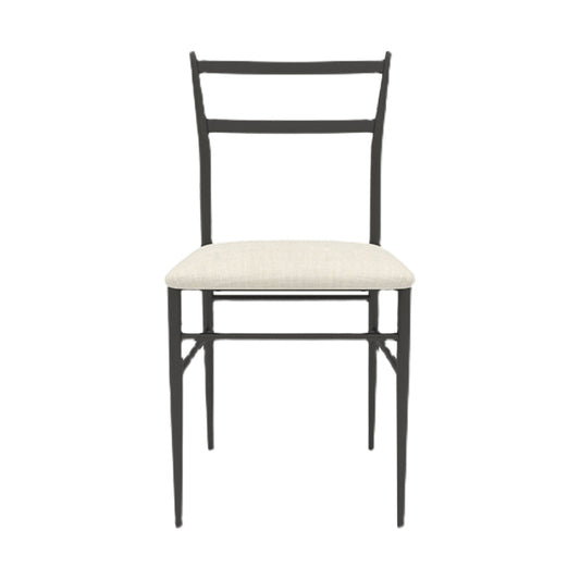 Upholstered Armless Dining Chairs Ladder Back Side Chairs with Metal Legs Clearhalo ' kitchen&dining_furn' 'Dining Chairs' 'Dining Tables & Seating' 'dining_chair' 'furn' 'furn_dining_chair' 'Furniture' 'furniture_dining_chair' 'Kitchen & Dining Furniture' 'kitchen' 4381780