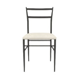 Upholstered Armless Dining Chairs Ladder Back Side Chairs with Metal Legs Clearhalo ' kitchen&dining_furn' 'Dining Chairs' 'Dining Tables & Seating' 'dining_chair' 'furn' 'furn_dining_chair' 'Furniture' 'furniture_dining_chair' 'Kitchen & Dining Furniture' 'kitchen' 4381780