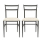 Upholstered Armless Dining Chairs Ladder Back Side Chairs with Metal Legs Off-White 2 Piece Set Clearhalo ' kitchen&dining_furn' 'Dining Chairs' 'Dining Tables & Seating' 'dining_chair' 'furn' 'furn_dining_chair' 'Furniture' 'furniture_dining_chair' 'Kitchen & Dining Furniture' 'kitchen' 4381783