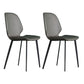 Upholstered Armless Dining Chairs Leather Wingback Side Chairs with Metal Legs Grey 2 Piece Set Clearhalo ' kitchen&dining_furn' 'Dining Chairs' 'Dining Tables & Seating' 'dining_chair' 'furn' 'furn_dining_chair' 'Furniture' 'furniture_dining_chair' 'Kitchen & Dining Furniture' 'kitchen' 4381803