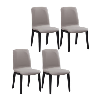 Modern Wood Dining Room Chair Faux Leather Dining Chairs for Restaurant Use Grey 4 Piece Set Clearhalo ' kitchen&dining_furn' 'Dining Chairs' 'Dining Tables & Seating' 'dining_chair' 'furn' 'furn_dining_chair' 'Furniture' 'furniture_dining_chair' 'Kitchen & Dining Furniture' 'kitchen' 4381814