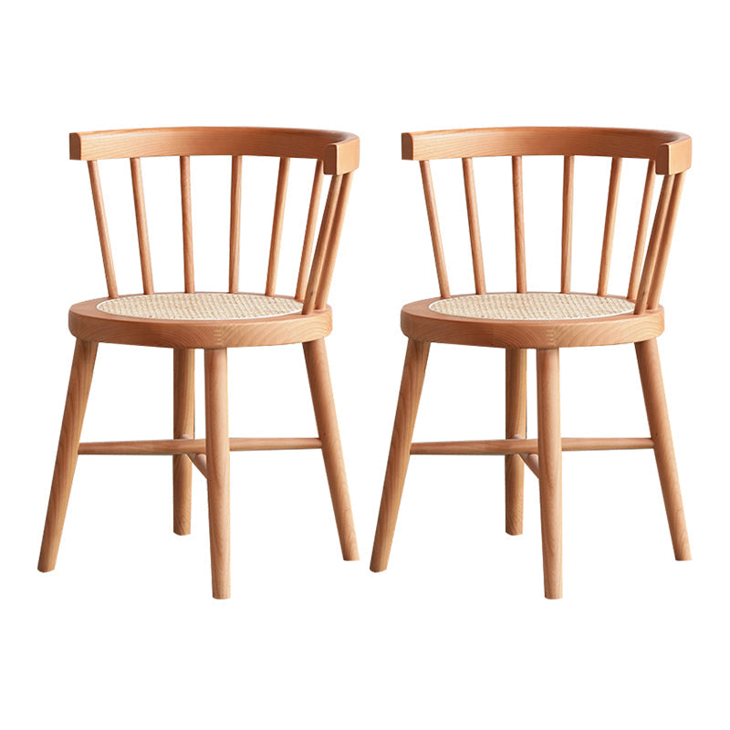 Traditional Wood Dining Armless Chairs Windsor Back Side Chairs for Home Use Natural 2 Piece Set Clearhalo ' kitchen&dining_furn' 'Dining Chairs' 'Dining Tables & Seating' 'dining_chair' 'furn' 'furn_dining_chair' 'Furniture' 'furniture_dining_chair' 'Kitchen & Dining Furniture' 'kitchen' 4381824