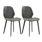 Industrial Metal Dining Room Chair Faux Leather Dining Chairs for Restaurant Use Dark Gray 2 Piece Set Clearhalo ' kitchen&dining_furn' 'Dining Chairs' 'Dining Tables & Seating' 'dining_chair' 'furn' 'furn_dining_chair' 'Furniture' 'furniture_dining_chair' 'Kitchen & Dining Furniture' 'kitchen' 4381841