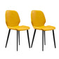Industrial Metal Dining Room Chair Faux Leather Dining Chairs for Restaurant Use Yellow 2 Piece Set Clearhalo ' kitchen&dining_furn' 'Dining Chairs' 'Dining Tables & Seating' 'dining_chair' 'furn' 'furn_dining_chair' 'Furniture' 'furniture_dining_chair' 'Kitchen & Dining Furniture' 'kitchen' 4381844