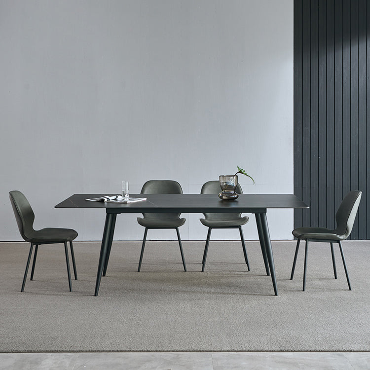 Industrial Metal Dining Room Chair Faux Leather Dining Chairs for Restaurant Use Clearhalo ' kitchen&dining_furn' 'Dining Chairs' 'Dining Tables & Seating' 'dining_chair' 'furn' 'furn_dining_chair' 'Furniture' 'furniture_dining_chair' 'Kitchen & Dining Furniture' 'kitchen' 4381857