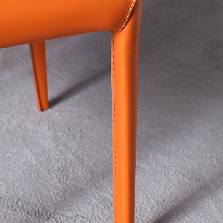 Modern Leather Dining Chairs Armless Metal Dining Chairs for Restaurant Use Clearhalo ' kitchen&dining_furn' 'Dining Chairs' 'Dining Tables & Seating' 'dining_chair' 'furn' 'furn_dining_chair' 'Furniture' 'furniture_dining_chair' 'Kitchen & Dining Furniture' 'kitchen' 4381869