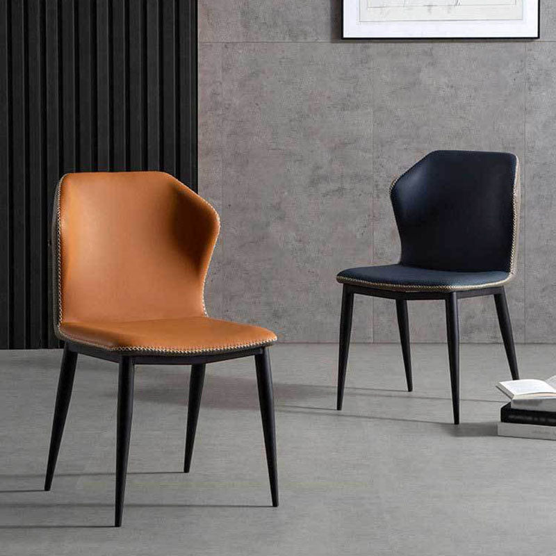 Contemporary Conference Room Wingback Side Chair Leather Dining Chair Clearhalo ' kitchen&dining_furn' 'Dining Chairs' 'Dining Tables & Seating' 'dining_chair' 'furn' 'furn_dining_chair' 'Furniture' 'furniture_dining_chair' 'Kitchen & Dining Furniture' 'kitchen' 4381888