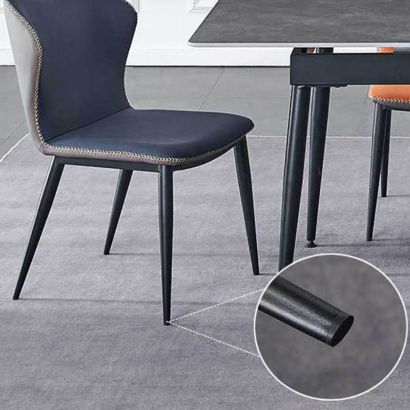 Contemporary Conference Room Wingback Side Chair Leather Dining Chair Clearhalo ' kitchen&dining_furn' 'Dining Chairs' 'Dining Tables & Seating' 'dining_chair' 'furn' 'furn_dining_chair' 'Furniture' 'furniture_dining_chair' 'Kitchen & Dining Furniture' 'kitchen' 4381898