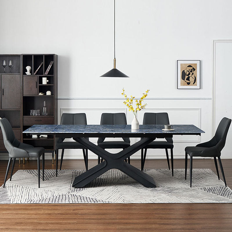 Leather Upholstered Armless Dining Chairs Open Back Side Chairs with Metal Leg Clearhalo ' kitchen&dining_furn' 'Dining Chairs' 'Dining Tables & Seating' 'dining_chair' 'furn' 'furn_dining_chair' 'Furniture' 'furniture_dining_chair' 'Kitchen & Dining Furniture' 'kitchen' 4381903