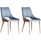Leather Upholstered Armless Dining Chairs Open Back Side Chairs with Metal Leg Blue 2 Piece Set Clearhalo ' kitchen&dining_furn' 'Dining Chairs' 'Dining Tables & Seating' 'dining_chair' 'furn' 'furn_dining_chair' 'Furniture' 'furniture_dining_chair' 'Kitchen & Dining Furniture' 'kitchen' 4381913