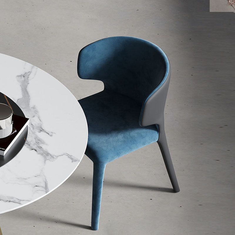 Upholstered Leather Dining Armchairs Wingback Arm Chairs with Metal Legs Clearhalo ' kitchen&dining_furn' 'Dining Chairs' 'Dining Tables & Seating' 'dining_chair' 'furn' 'furn_dining_chair' 'Furniture' 'furniture_dining_chair' 'Kitchen & Dining Furniture' 'kitchen' 4381939