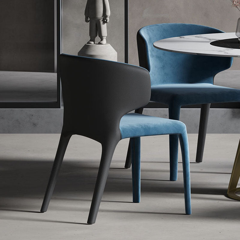 Upholstered Leather Dining Armchairs Wingback Arm Chairs with Metal Legs Clearhalo ' kitchen&dining_furn' 'Dining Chairs' 'Dining Tables & Seating' 'dining_chair' 'furn' 'furn_dining_chair' 'Furniture' 'furniture_dining_chair' 'Kitchen & Dining Furniture' 'kitchen' 4381942