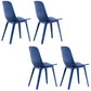 Modern Plastic Dining Room Chair Armless Dining Chairs for Restaurant Use Dark Blue 4 Piece Set Clearhalo ' kitchen&dining_furn' 'Dining Chairs' 'Dining Tables & Seating' 'dining_chair' 'furn' 'furn_dining_chair' 'Furniture' 'furniture_dining_chair' 'Kitchen & Dining Furniture' 'kitchen' 4381966