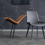 Contemporary Style Leather Dining Chairs Kitchen Solid Back Arm Chairs Clearhalo ' kitchen&dining_furn' 'Dining Chairs' 'Dining Tables & Seating' 'dining_chair' 'furn' 'furn_dining_chair' 'Furniture' 'furniture_dining_chair' 'Kitchen & Dining Furniture' 'kitchen' 4381981