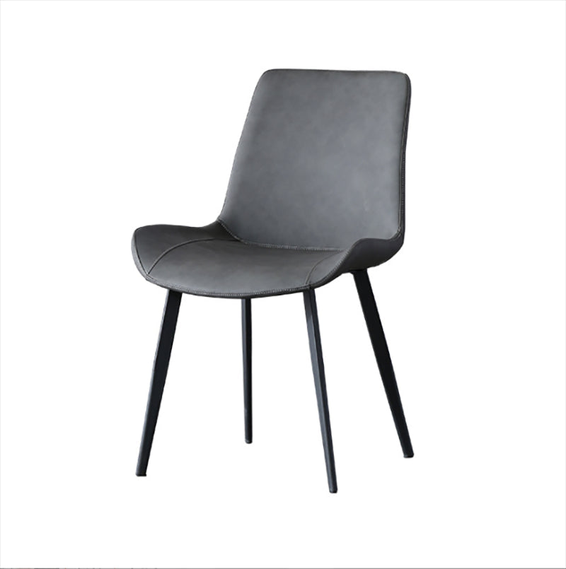 Contemporary Style Leather Dining Chairs Kitchen Solid Back Arm Chairs Clearhalo ' kitchen&dining_furn' 'Dining Chairs' 'Dining Tables & Seating' 'dining_chair' 'furn' 'furn_dining_chair' 'Furniture' 'furniture_dining_chair' 'Kitchen & Dining Furniture' 'kitchen' 4381984