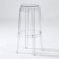 Contemporary Stackable Counter Stools Armless Indoor Bar Stool Clear 1 Piece Bar Stool(30"H) Clearhalo 'Bar Furniture' 'Bar Stools' 'bar_stools' 'furn' 'furn_bar_stools' 'furniture_bar_stools' 'Kitchen & Dining Furniture' 'kitchen&dining_furn' 'kitchen' 'kitchen_furn' Furniture' 4382012