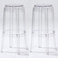 Contemporary Stackable Counter Stools Armless Indoor Bar Stool Clear 2 Piece Set Bar Stool(30"H) Clearhalo 'Bar Furniture' 'Bar Stools' 'bar_stools' 'furn' 'furn_bar_stools' 'furniture_bar_stools' 'Kitchen & Dining Furniture' 'kitchen&dining_furn' 'kitchen' 'kitchen_furn' Furniture' 4382013