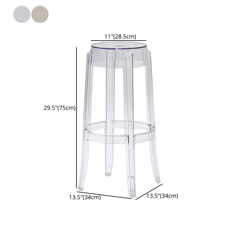Contemporary Stackable Counter Stools Armless Indoor Bar Stool Clearhalo 'Bar Furniture' 'Bar Stools' 'bar_stools' 'furn' 'furn_bar_stools' 'furniture_bar_stools' 'Kitchen & Dining Furniture' 'kitchen&dining_furn' 'kitchen' 'kitchen_furn' Furniture' 4382027