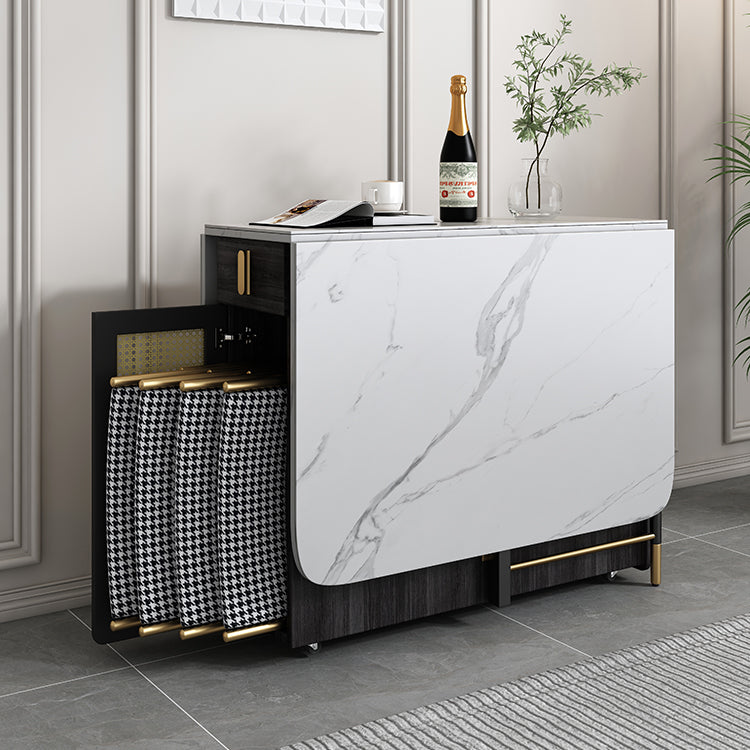 1/2/5 Pcs Metal Modern Dining Set with Rectangle Table and Foldable Chairs Dinette Set White 59.1"L x 31.5"W Clearhalo 'Dining Room Sets' 'Dining Tables & Seating' 'dining_room_set' 'furn' 'furn_dining_room_set' 'Furniture' 'furniture_dining_room_set' 'Kitchen & Dining Furniture' 'kitchen&dining_furn' 'kitchen' 4384719