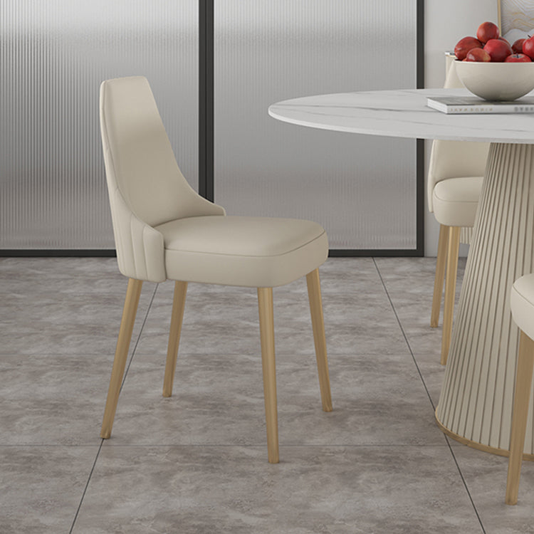 Nordic 1/2/5 Pieces Dining Set with Stone Round Table and Leather Chairs Dining Set Clearhalo 'Dining Room Sets' 'Dining Tables & Seating' 'dining_room_set' 'furn' 'furn_dining_room_set' 'Furniture' 'furniture_dining_room_set' 'Kitchen & Dining Furniture' 'kitchen&dining_furn' 'kitchen' 4384765