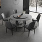Modern 1/4/5/7 Pieces Dining Set Sintered Stone Round Dining Furniture Set /Separate Items 7 Pieces: Table, 6 Chairs Clearhalo 'Dining Room Sets' 'Dining Tables & Seating' 'dining_room_set' 'furn' 'furn_dining_room_set' 'Furniture' 'furniture_dining_room_set' 'Kitchen & Dining Furniture' 'kitchen&dining_furn' 'kitchen' 4390848