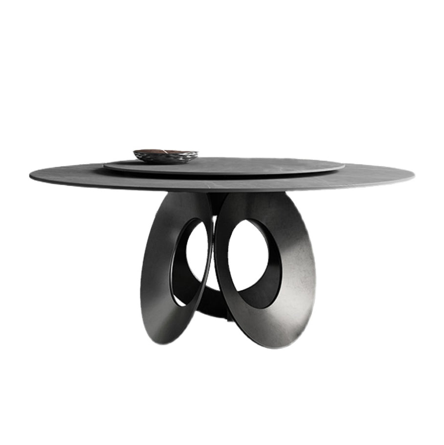 Modern 1/4/5/7 Pieces Dining Set Sintered Stone Round Dining Furniture Set /Separate Items Clearhalo 'Dining Room Sets' 'Dining Tables & Seating' 'dining_room_set' 'furn' 'furn_dining_room_set' 'Furniture' 'furniture_dining_room_set' 'Kitchen & Dining Furniture' 'kitchen&dining_furn' 'kitchen' 4390849