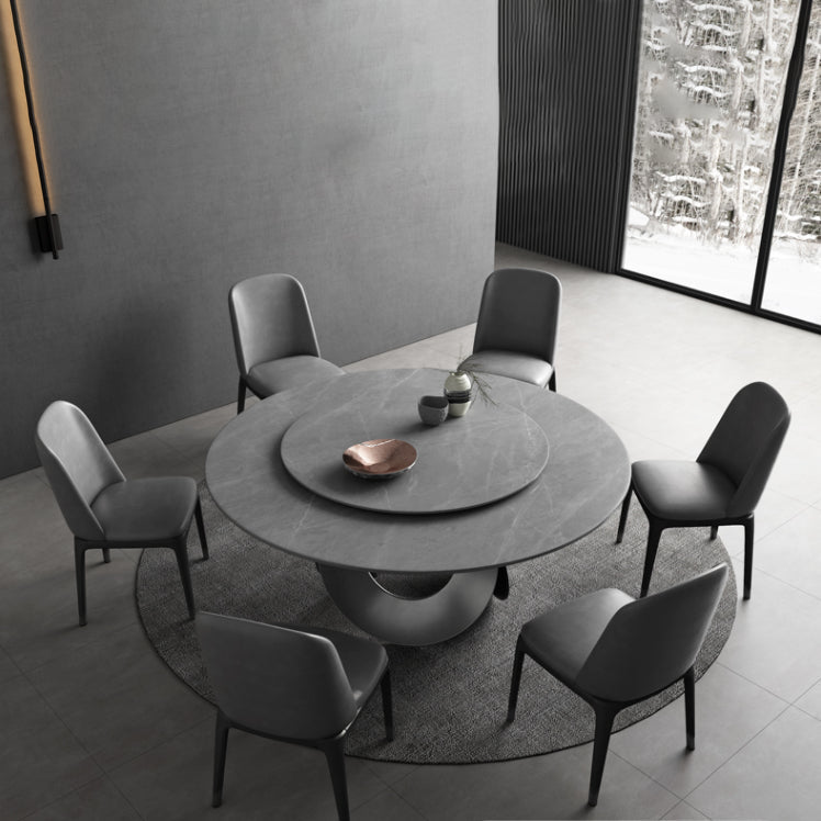 Modern 1/4/5/7 Pieces Dining Set Sintered Stone Round Dining Furniture Set /Separate Items Clearhalo 'Dining Room Sets' 'Dining Tables & Seating' 'dining_room_set' 'furn' 'furn_dining_room_set' 'Furniture' 'furniture_dining_room_set' 'Kitchen & Dining Furniture' 'kitchen&dining_furn' 'kitchen' 4390853