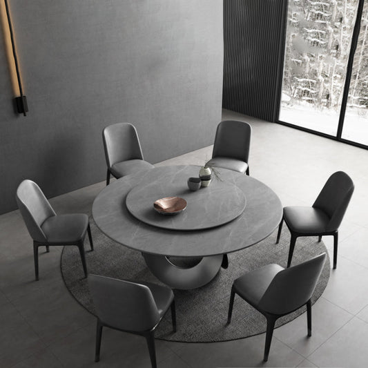 Modern 1/4/5/7 Pieces Dining Set Sintered Stone Round Dining Furniture Set /Separate Items Clearhalo 'Dining Room Sets' 'Dining Tables & Seating' 'dining_room_set' 'furn' 'furn_dining_room_set' 'Furniture' 'furniture_dining_room_set' 'Kitchen & Dining Furniture' 'kitchen&dining_furn' 'kitchen' 4390853