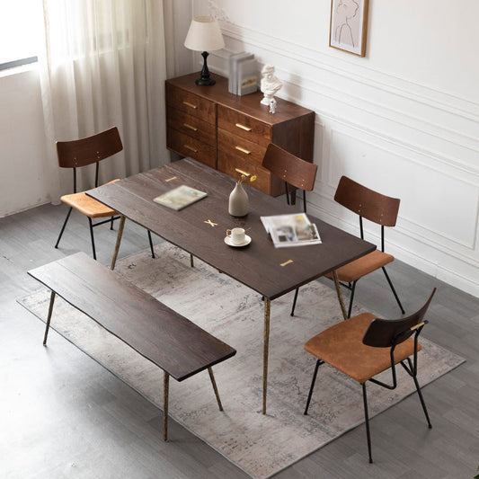 Modern 1/2/4/5/6 Pieces Dining Set Oak Wood Dining Furniture Set /Separate Items Clearhalo 'Dining Room Sets' 'Dining Tables & Seating' 'dining_room_set' 'furn' 'furn_dining_room_set' 'Furniture' 'furniture_dining_room_set' 'Kitchen & Dining Furniture' 'kitchen&dining_furn' 'kitchen' 4390866