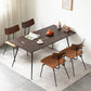 Modern 1/2/4/5/6 Pieces Dining Set Oak Wood Dining Furniture Set /Separate Items 5 Pieces: Black Table, 4 Chairs Clearhalo 'Dining Room Sets' 'Dining Tables & Seating' 'dining_room_set' 'furn' 'furn_dining_room_set' 'Furniture' 'furniture_dining_room_set' 'Kitchen & Dining Furniture' 'kitchen&dining_furn' 'kitchen' 4390868