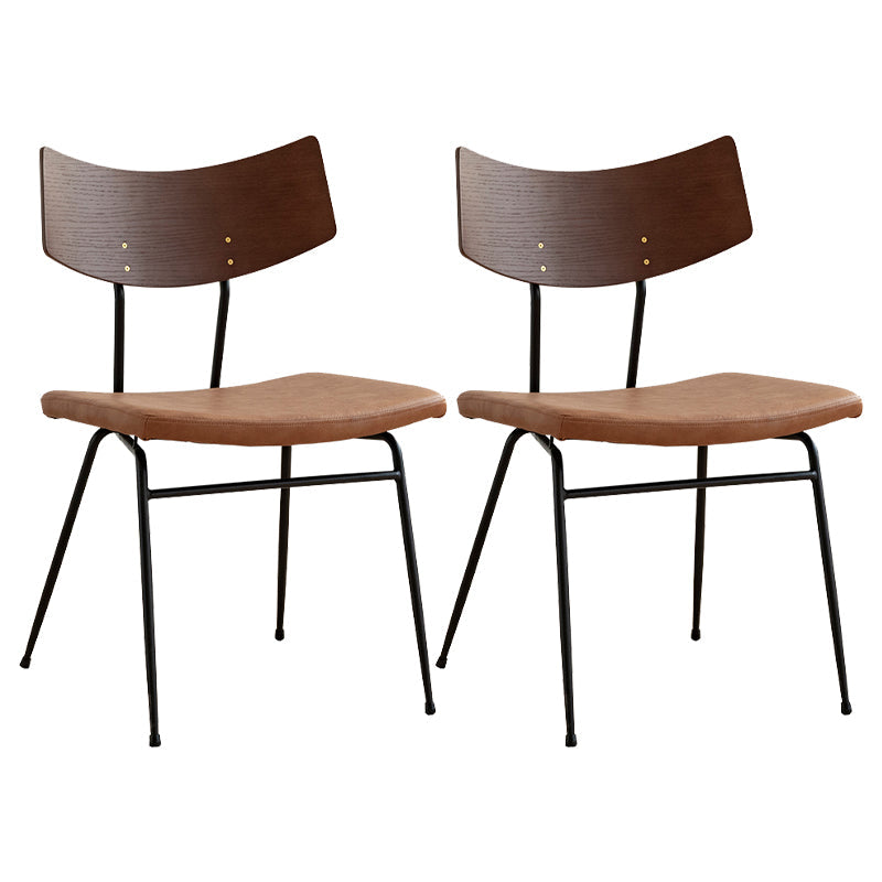 Modern 1/2/4/5/6 Pieces Dining Set Oak Wood Dining Furniture Set /Separate Items 2 Brown Chairs Clearhalo 'Dining Room Sets' 'Dining Tables & Seating' 'dining_room_set' 'furn' 'furn_dining_room_set' 'Furniture' 'furniture_dining_room_set' 'Kitchen & Dining Furniture' 'kitchen&dining_furn' 'kitchen' 4390876