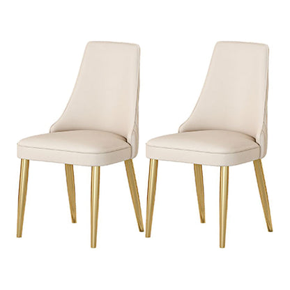 Glam 1/2/5/7 Pieces Dining Room Set with Leather Chairs Dining Furniture for Home Use 2 Beige Chairs Clearhalo 'Dining Room Sets' 'Dining Tables & Seating' 'dining_room_set' 'furn' 'furn_dining_room_set' 'Furniture' 'furniture_dining_room_set' 'Kitchen & Dining Furniture' 'kitchen&dining_furn' 'kitchen' 4390901