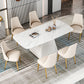 Glam 1/2/5/7 Pieces Dining Room Set with Leather Chairs Dining Furniture for Home Use Clearhalo 'Dining Room Sets' 'Dining Tables & Seating' 'dining_room_set' 'furn' 'furn_dining_room_set' 'Furniture' 'furniture_dining_room_set' 'Kitchen & Dining Furniture' 'kitchen&dining_furn' 'kitchen' 4390902