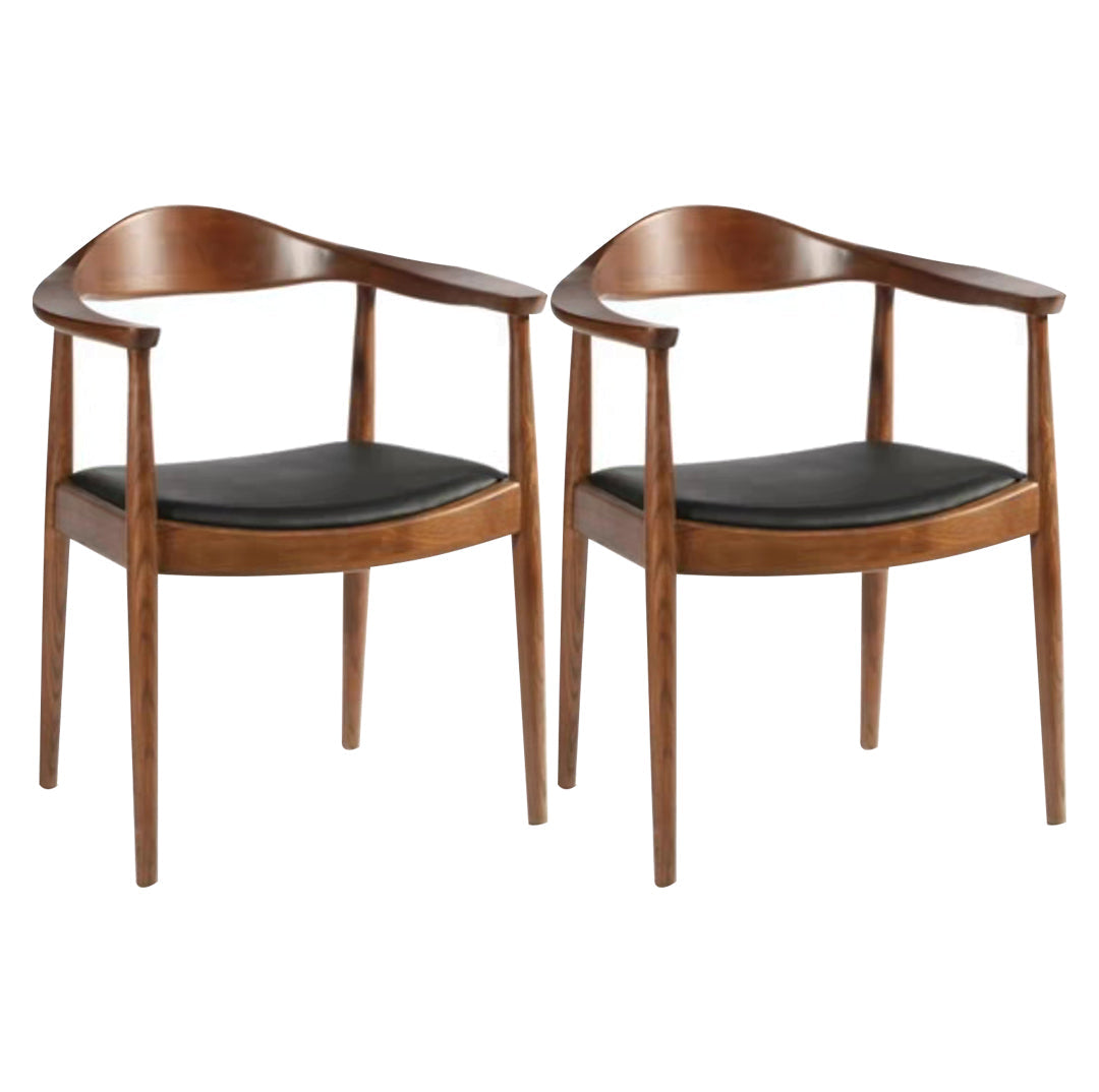 1/2/4/7 Pcs Wood Modern Dining Room Set with Round Table and Wood Chairs Dinette Set 2 Brown Chairs Clearhalo 'Dining Room Sets' 'Dining Tables & Seating' 'dining_room_set' 'furn' 'furn_dining_room_set' 'Furniture' 'furniture_dining_room_set' 'Kitchen & Dining Furniture' 'kitchen&dining_furn' 'kitchen' 4390949