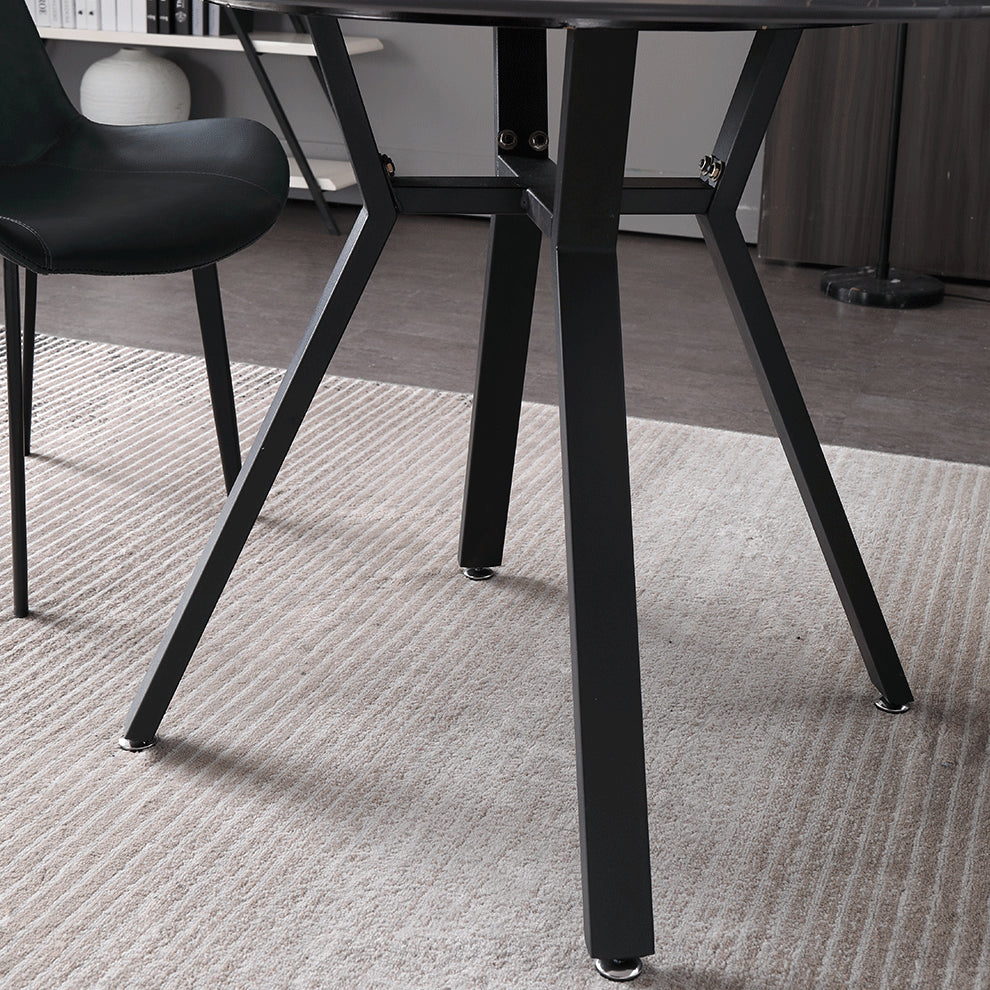 Modern 1/2/3/4/5 Pieces Dining Set Sintered Stone Dining Table for Home Use Clearhalo 'Dining Room Sets' 'Dining Tables & Seating' 'dining_room_set' 'furn' 'furn_dining_room_set' 'Furniture' 'furniture_dining_room_set' 'Kitchen & Dining Furniture' 'kitchen&dining_furn' 'kitchen' 4390983