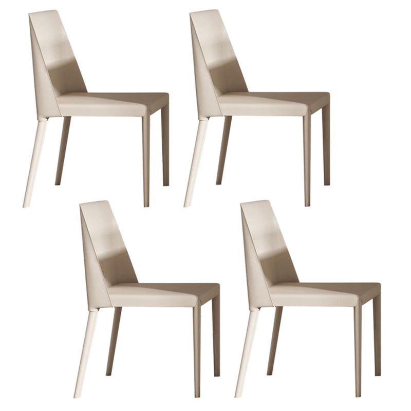 Modern 1/4/5/7 Pieces Dining Set Sintered Stone Dining Table Set with Leather Chairs 4 Beige Chairs Clearhalo 'Dining Room Sets' 'Dining Tables & Seating' 'dining_room_set' 'furn' 'furn_dining_room_set' 'Furniture' 'furniture_dining_room_set' 'Kitchen & Dining Furniture' 'kitchen&dining_furn' 'kitchen' 4391019