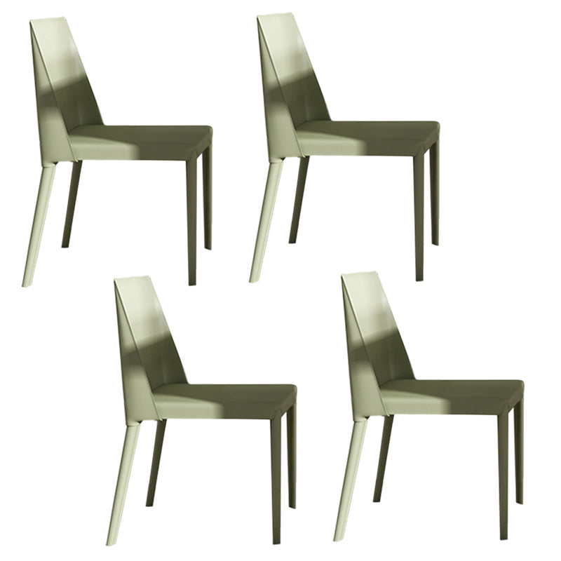 Modern 1/4/5/7 Pieces Dining Set Sintered Stone Dining Table Set with Leather Chairs 4 Green Chairs Clearhalo 'Dining Room Sets' 'Dining Tables & Seating' 'dining_room_set' 'furn' 'furn_dining_room_set' 'Furniture' 'furniture_dining_room_set' 'Kitchen & Dining Furniture' 'kitchen&dining_furn' 'kitchen' 4391020